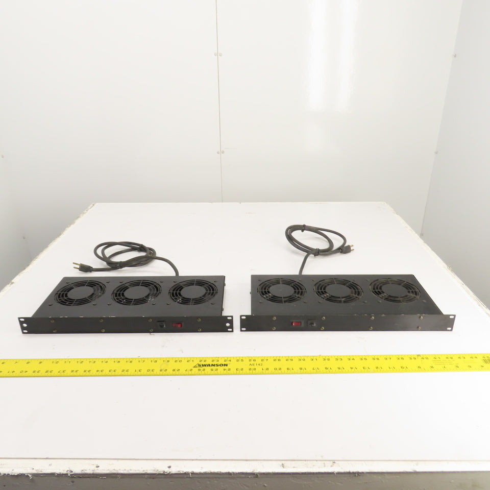 Hammond FT300HA1BK Rack Triple Cooling Fan Tray 120V 3A Lot of 2