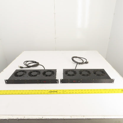 Hammond FT300HA1BK Rack Triple Cooling Fan Tray 120V 3A Lot of 2