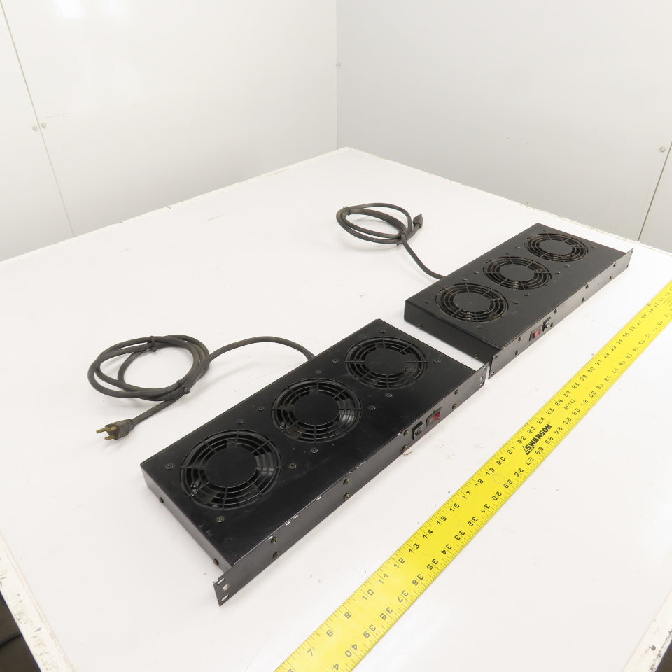 Hammond FT300HA1BK Rack Triple Cooling Fan Tray 120V 3A Lot of 2