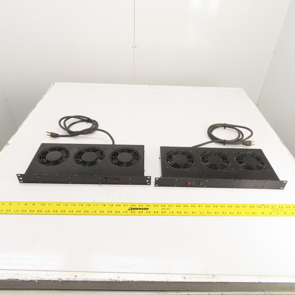 Hammond FT300HA1BK Rack Triple Cooling Fan Tray 120V 3A Lot of 2