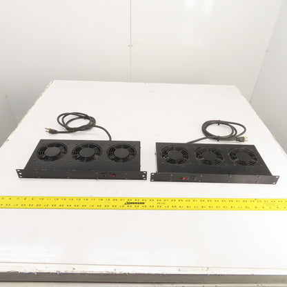 Hammond FT300HA1BK Rack Triple Cooling Fan Tray 120V 3A Lot of 2