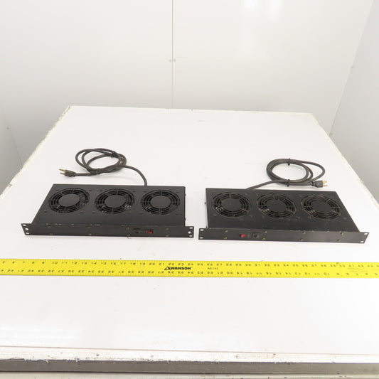 Hammond FT300HA1BK Rack Triple Cooling Fan Tray 120V 3A Lot of 2