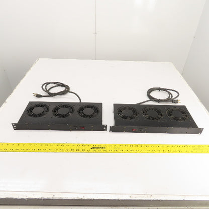 Hammond FT300HA1BK Rack Triple Cooling Fan Tray 120V 3A Lot of 2