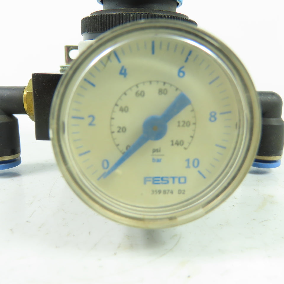 Festo LR-D-7-I-MINI Pneumatic Regulator 1/4" NPT 16 Bar