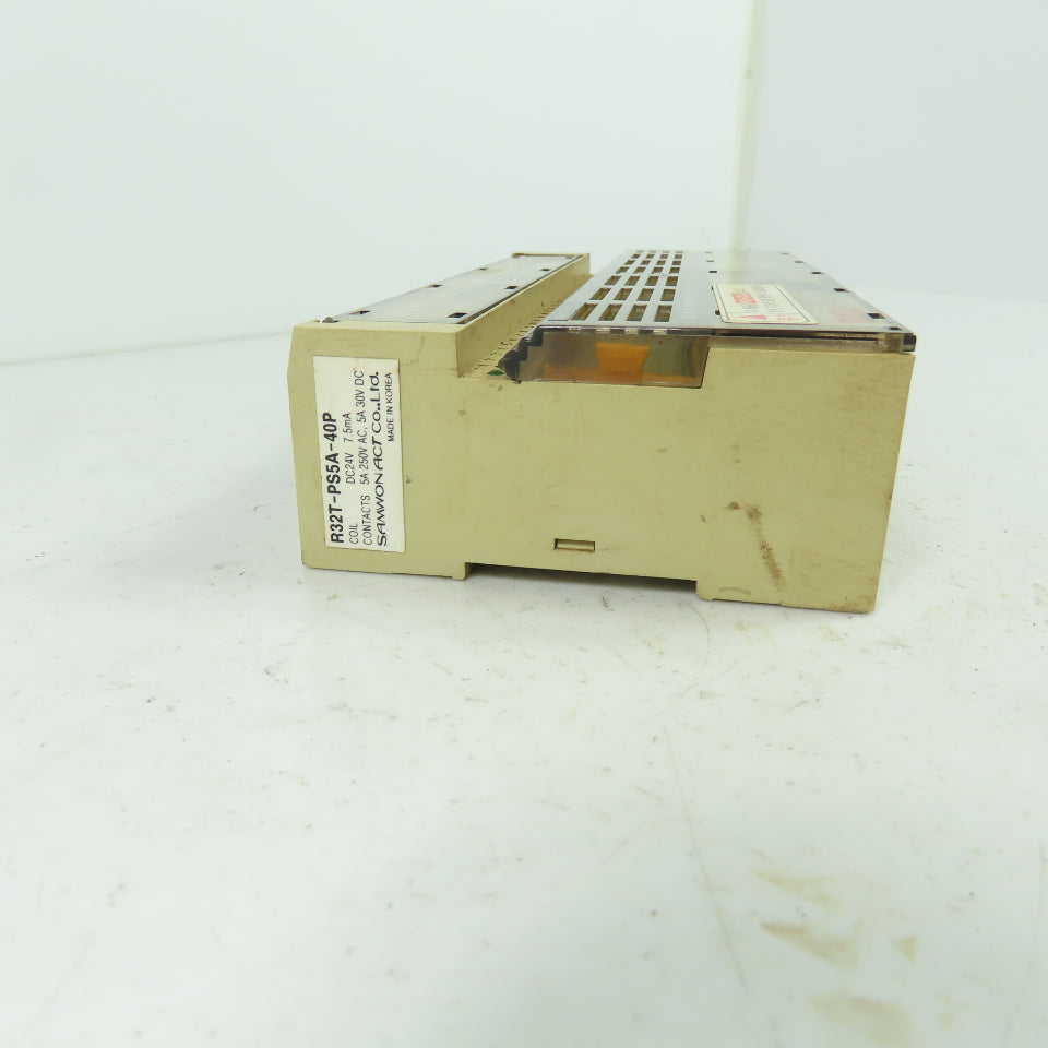 Samwon R32T-PS5A-40P 32 Channel I/O Relay Terminal Unit 24VDC Coil 7.5Ma 250VAC