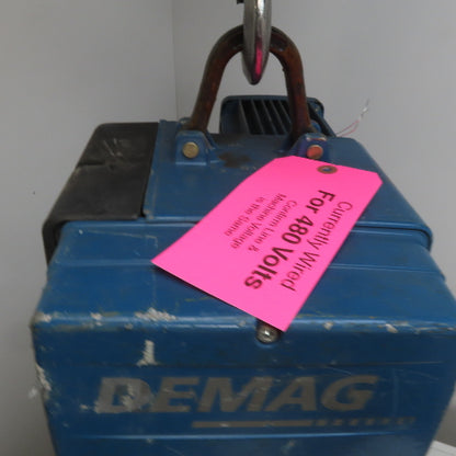 Demag DC-PRO 2-125 H8V2 275lbs 2 Speed 16/65FPM Electric Hoist 26' Lift 480V 3PH
