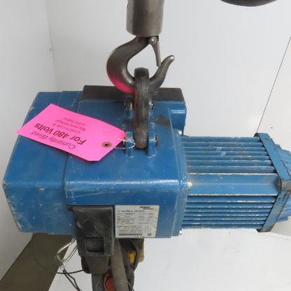 Demag DC-PRO 2-125 H8V2 275lbs 2 Speed 16/65FPM Electric Hoist 26' Lift 480V 3PH