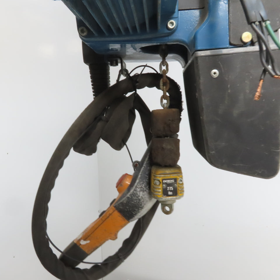 Demag DC-PRO 2-125 H8V2 275lbs 2 Speed 16/65FPM Electric Hoist 26' Lift 480V 3PH