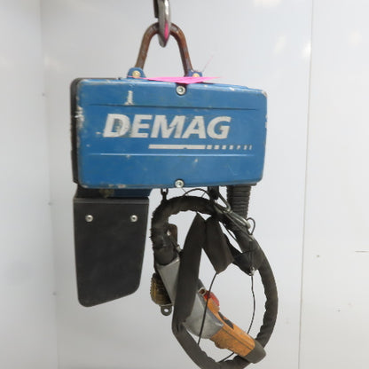 Demag DC-PRO 2-125 H8V2 275lbs 2 Speed 16/65FPM Electric Hoist 26' Lift 480V 3PH