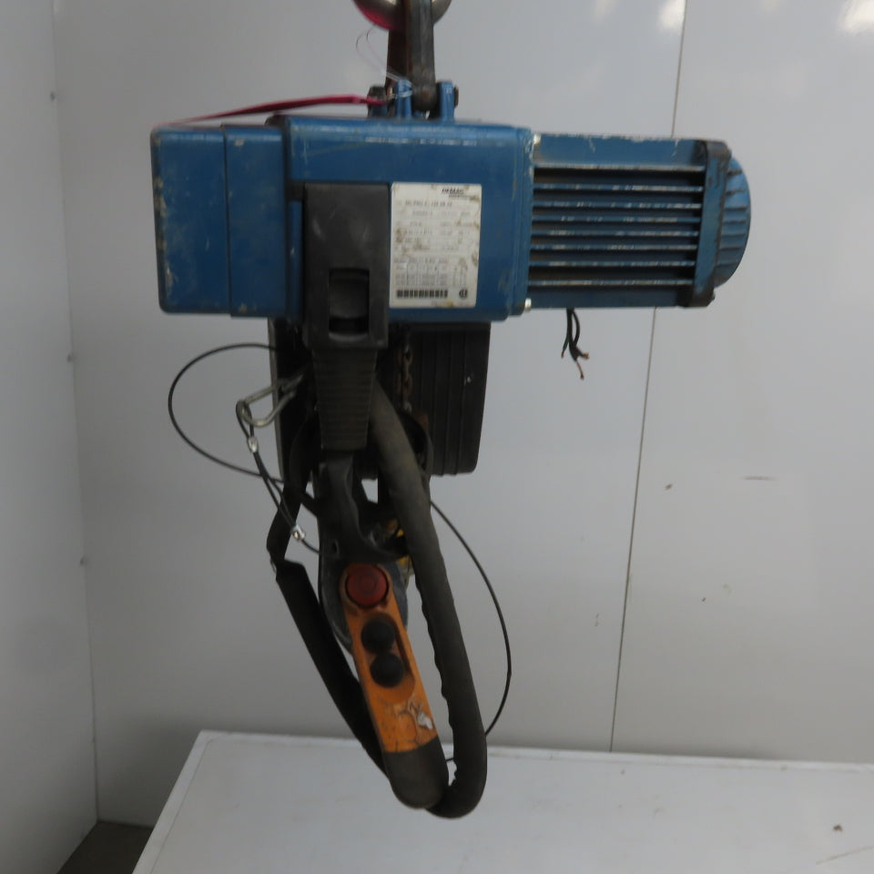 Demag DC-PRO 2-125 H8V2 275lbs 2 Speed 16/65FPM Electric Hoist 26' Lift 480V 3PH