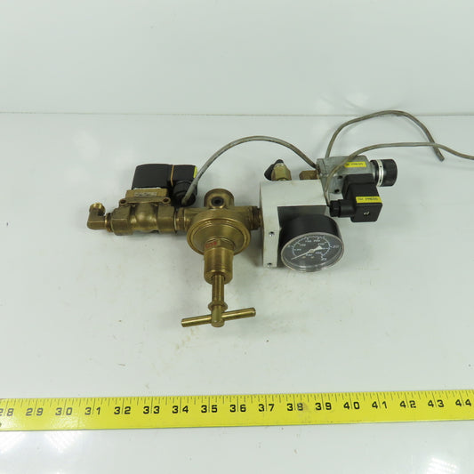 2 Stage Gas Regulator Assy From Hankwang Laser RC 1/2 Thread 24VDC 250V Coil