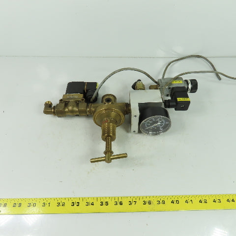 2 Stage Gas Regulator Assy From Hankwang Laser RC 1/2 Thread 24VDC 250V Coil