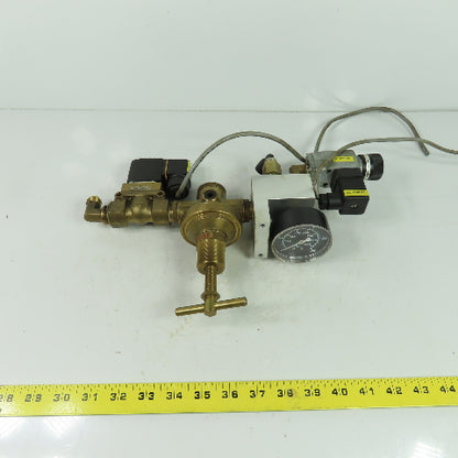 2 Stage Gas Regulator Assy From Hankwang Laser RC 1/2 Thread 24VDC 250V Coil