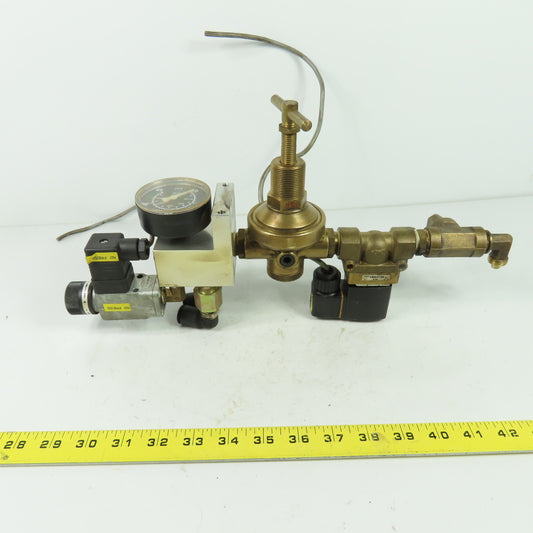 2 Stage Gas Regulator Assy From Hankwang Laser RC 1/2 Thread 24VDC 250V Coil