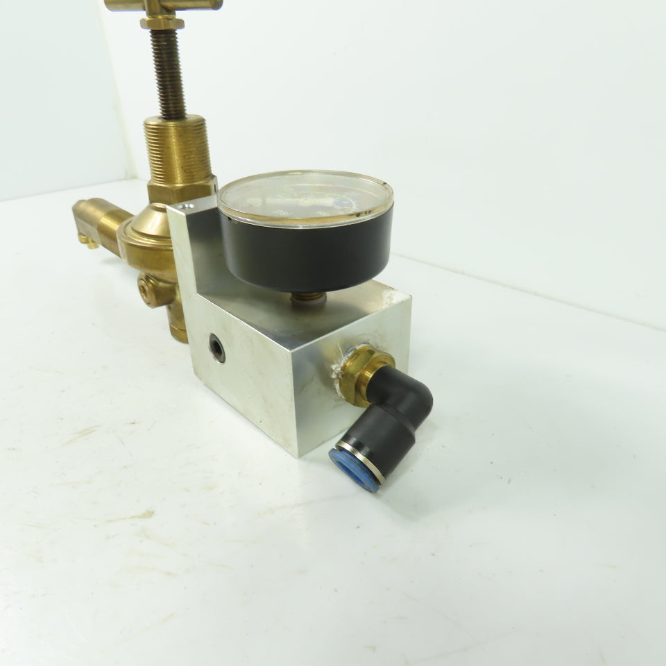 Gas regulator Assembly W/ 0-40 Bar Gage From Hankwang Laser
