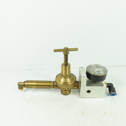 Gas regulator Assembly W/ 0-40 Bar Gage From Hankwang Laser