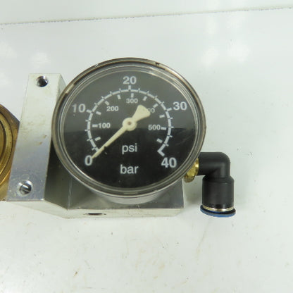 Gas regulator Assembly W/ 0-40 Bar Gage From Hankwang Laser