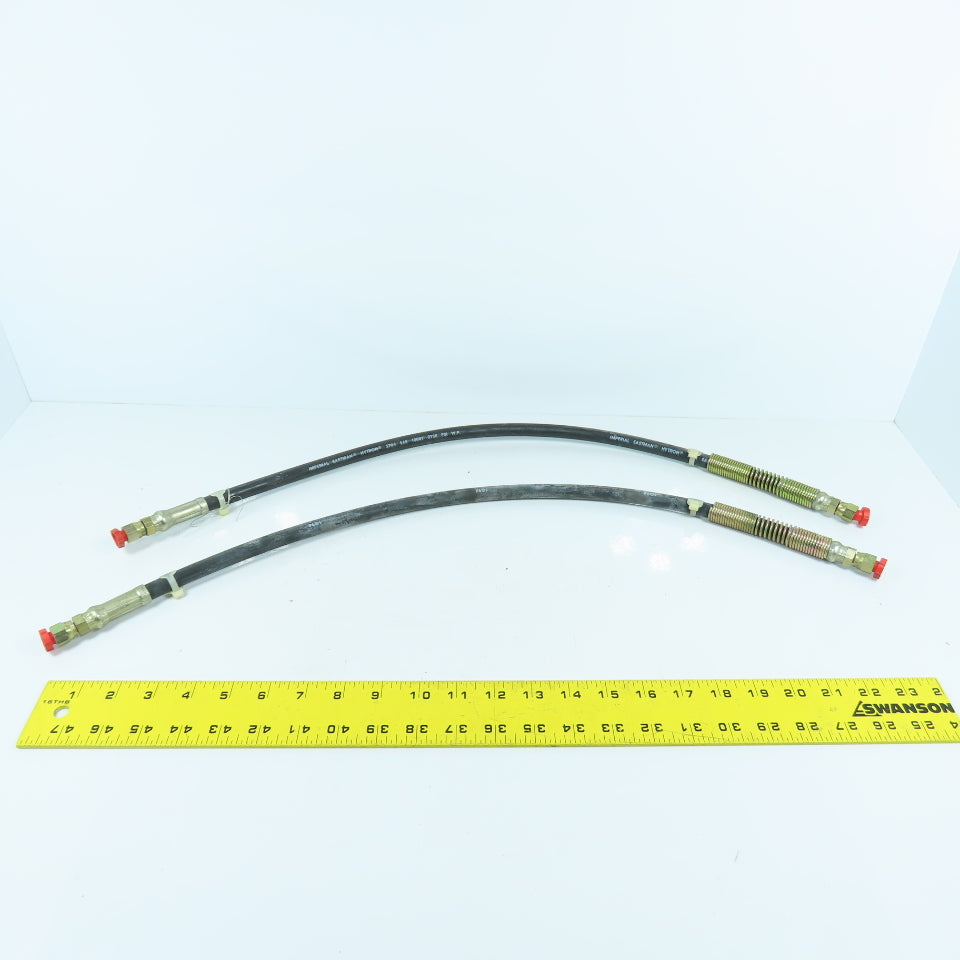 Hytron 100R7 2750PSI Straight Flare Female Hydraulic Hose 27" L x 1/4" Lot/2