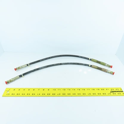 Hytron 100R7 2750PSI Straight Flare Female Hydraulic Hose 27" L x 1/4" Lot/2