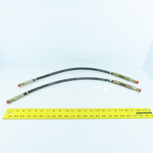 Hytron 100R7 2750PSI Straight Flare Female Hydraulic Hose 27" L x 1/4" Lot/2