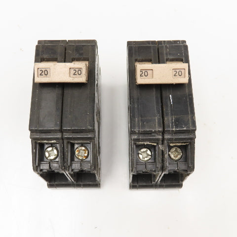 Cutler Hammer CH220 20A 2 Pole Circuit Breaker 120/240V Lot Of 2