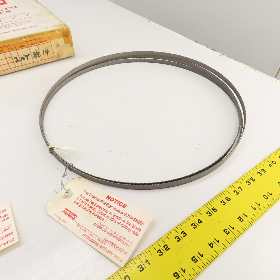 Simonds Welded Bandsaw Blade SIWELD 109" OAL x 3/8" Wide 14TPI Lot Of 2