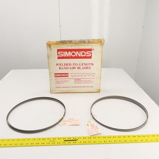 Simonds Welded Bandsaw Blade SIWELD 109" OAL x 3/8" Wide 14TPI Lot Of 2