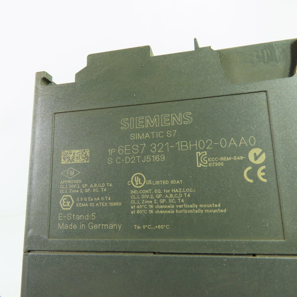Siemens 321-1BH02-0AA0 Simatic S7 Input Module Lot Of 2