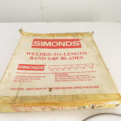 Simonds Welded Bandsaw Blade SIWELD 109" OAL x 3/8" Wide 10TPI Lot Of 2