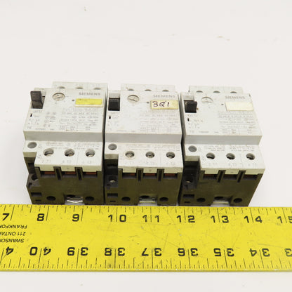 Siemens 3VU1300-1ML00 600VAC 25FLA Motor Starter Breaker 6-10A Trip Lot Of 3