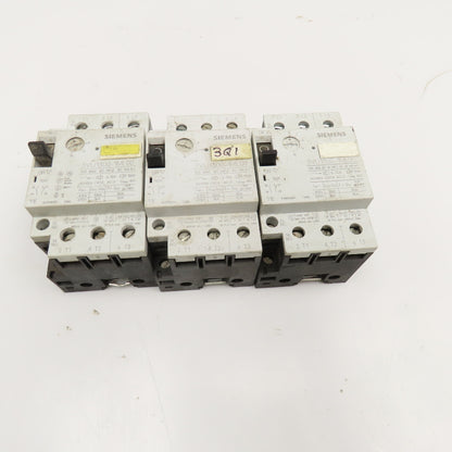 Siemens 3VU1300-1ML00 600VAC 25FLA Motor Starter Breaker 6-10A Trip Lot Of 3