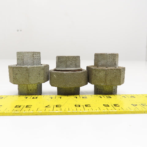 Brinnell 1/2" NPT Galvanized Pipe Union Lot OF 3