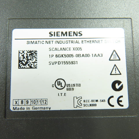 Siemens 6GK5005-0BA00-1AA3 Simatic Net Industrial Ethernet Switch