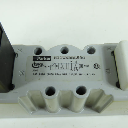 Parker H11WXBBL53C 2 Position Pneumatic Solenoid Valve 120V Coil 145PSIG NEW