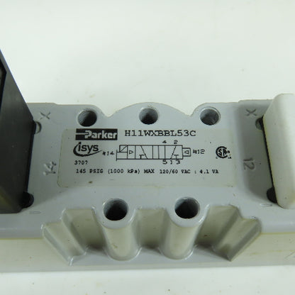 Parker H11WXBBL53C 2 Position Pneumatic Solenoid Valve 120V Coil 145PSIG NEW