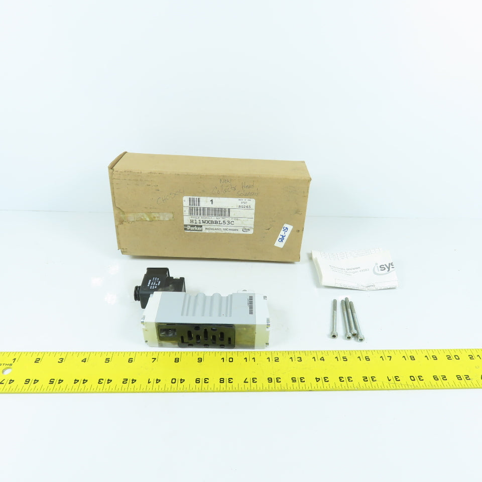 Parker H11WXBBL53C 2 Position Pneumatic Solenoid Valve 120V Coil 145PSIG NEW