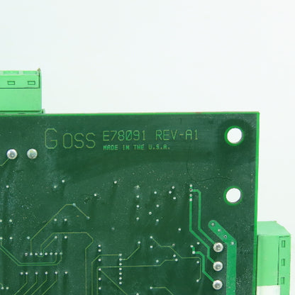 Goss E78091 Rev A1 Ink Dampener / Couple Controller Circuit Board