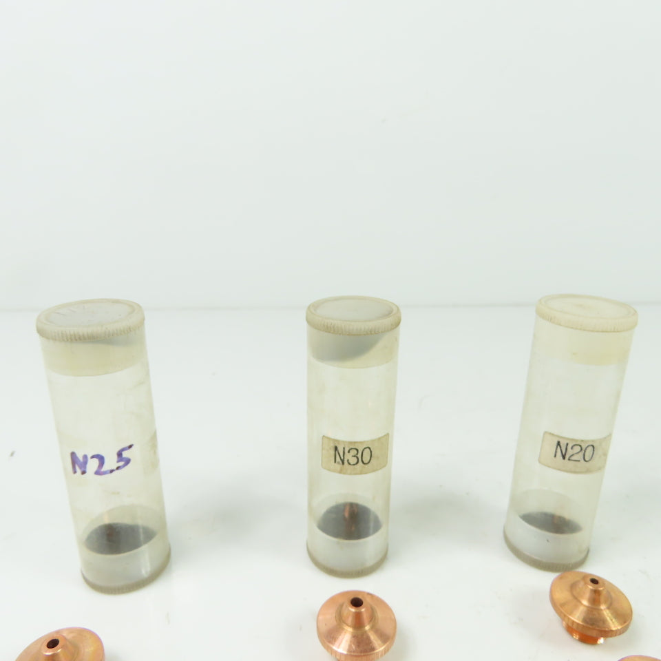 Laser Nozzle Head Misc. Lot Of (4)N20 (2)N25 (4)N30