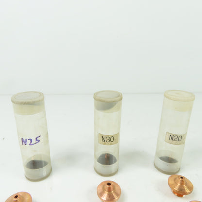 Laser Nozzle Head Misc. Lot Of (4)N20 (2)N25 (4)N30