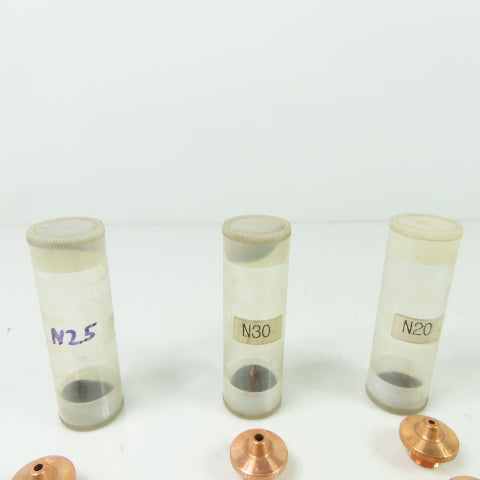 Laser Nozzle Head Misc. Lot Of (4)N20 (2)N25 (4)N30