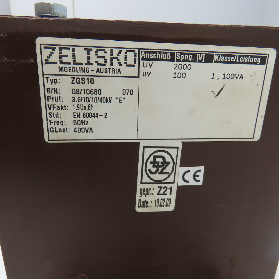 Zelisko ZGS10 400VA 50Hz 3.6/10/10/40kV Voltage Transformer