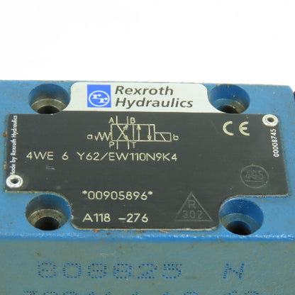 Rexroth 4WE 6 Y62/EW110N9K4 2/4 Hydraulic Solenoid Control Valve 120V REPAIR