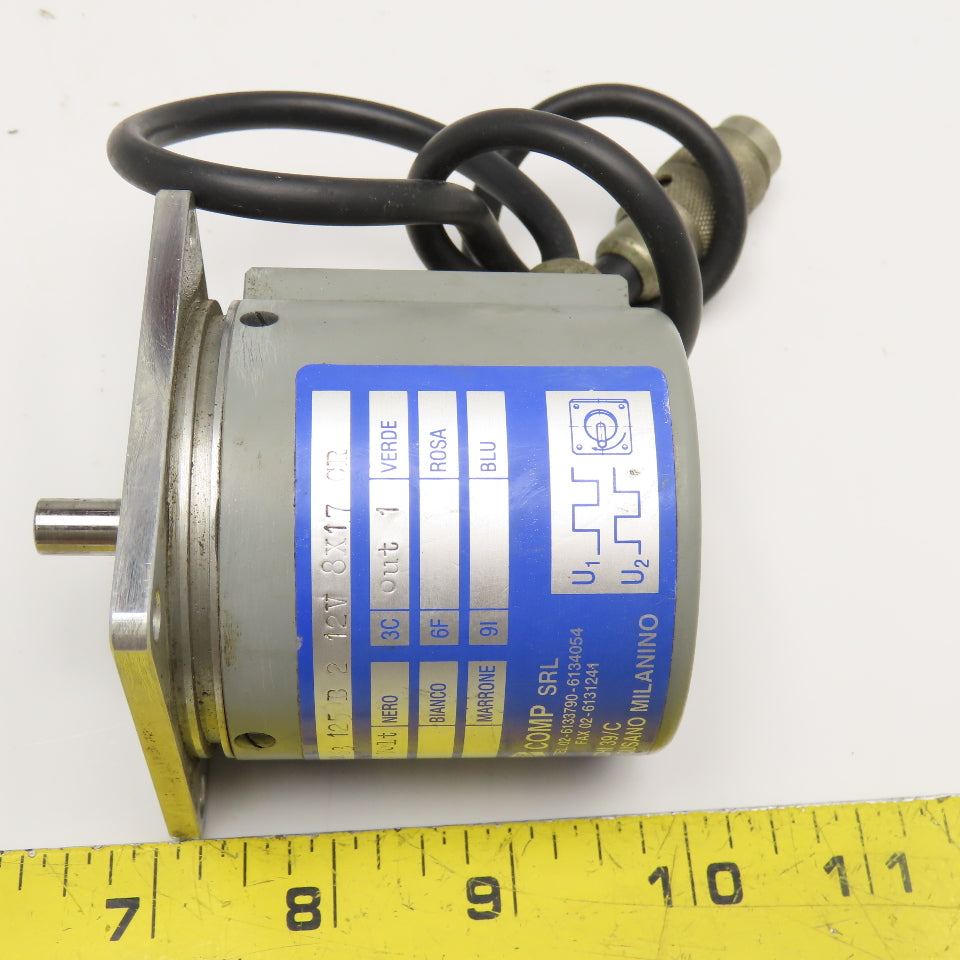 Comp G.I.O 63 1250B 2 12V 8X17 Rotary Encoder 12V 8mm Shaft