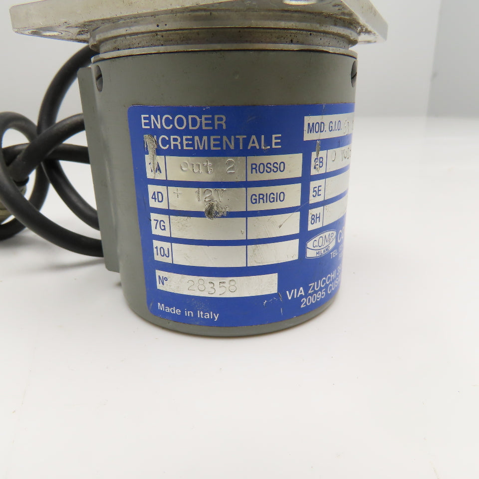Comp G.I.O 63 1250B 2 12V 8X17 Rotary Encoder 12V 8mm Shaft
