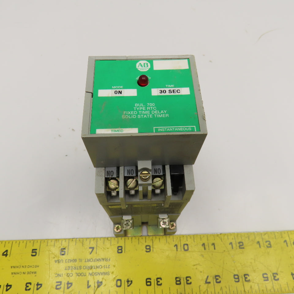 Allen Bradley 700-RTC41S300U1 110/120V Type RTC Fixed Time Delay Timer