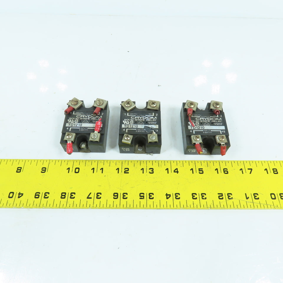 Crydom TD1210 Solid State Relay 3-32VDC Input 120VAC Output Lot Of 3