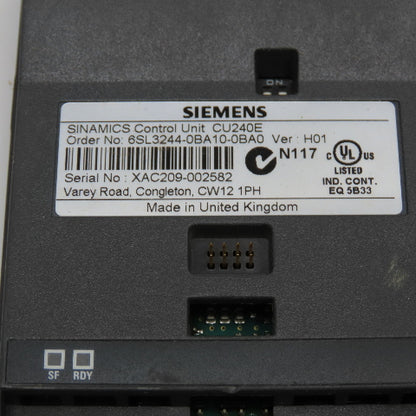 Siemens 6SL3244-0BA10-0BA0 Sinamics Control Unit CU240E