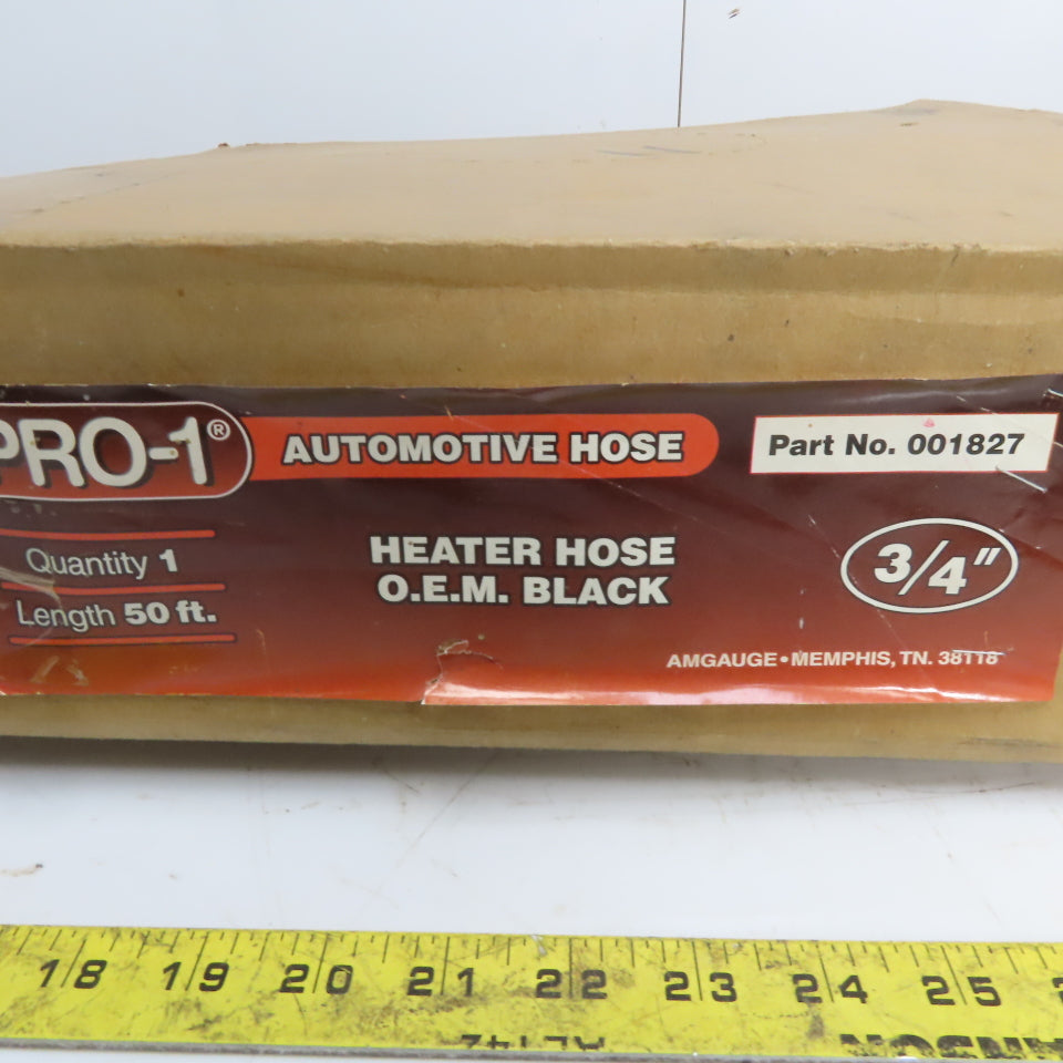 Pro-1 001827 OEM Black Heater Hose 3/4" ID x 50' USA New