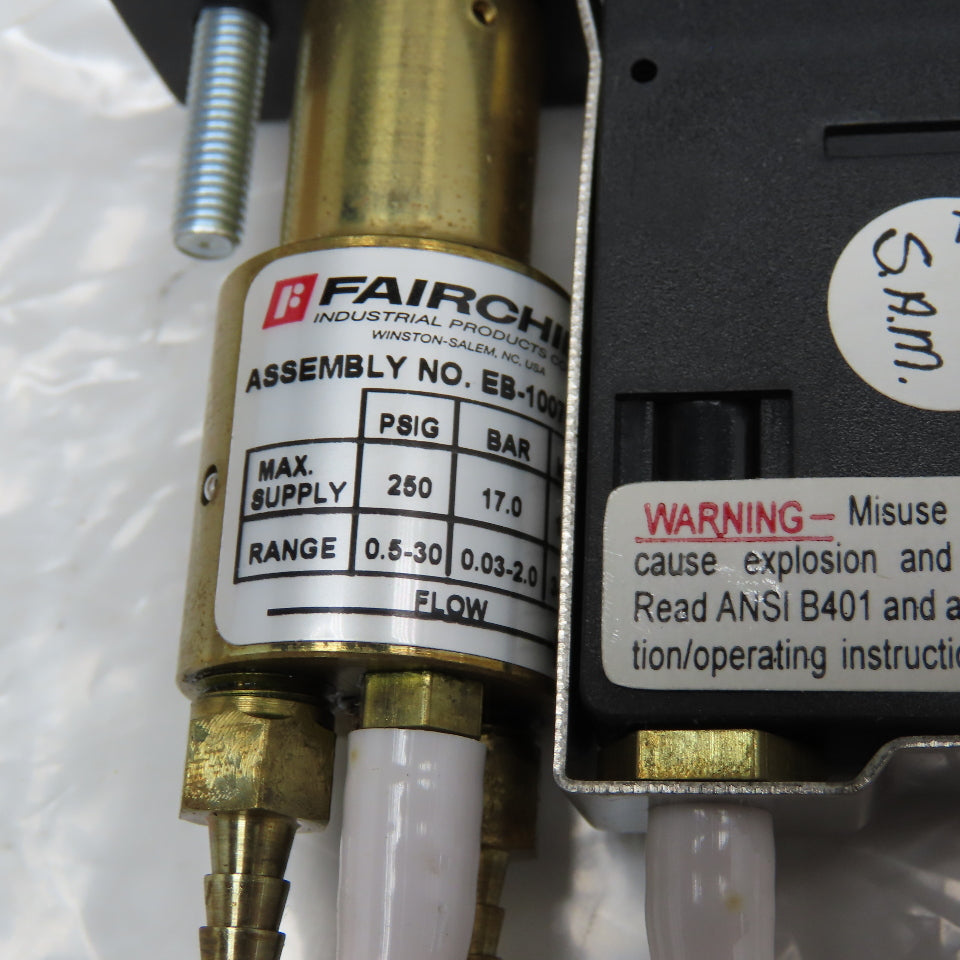 Fairchild Z16451 Pressure Regulator Indicating Station 250PSI MAX 0-100% Display