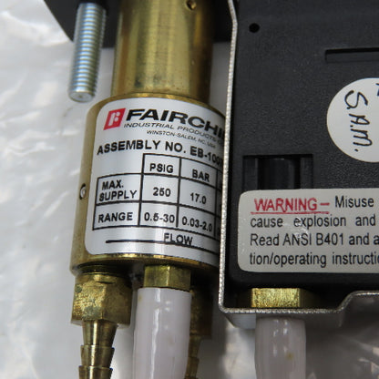 Fairchild Z16451 Pressure Regulator Indicating Station 250PSI MAX 0-100% Display